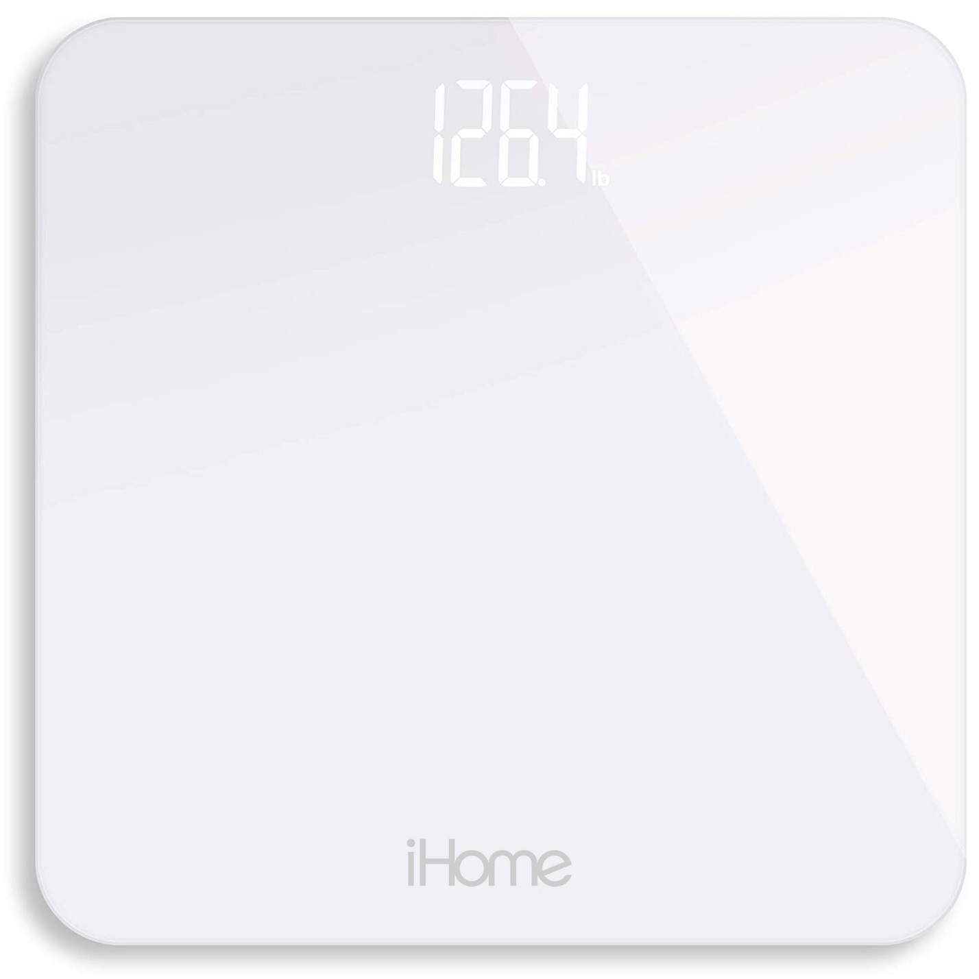 iHome Digital Scale Step-On Bathroom Scale - iHome High Precision Body Weight Scale - 400 lbs, Battery Powered with LED Display - Batteries Included