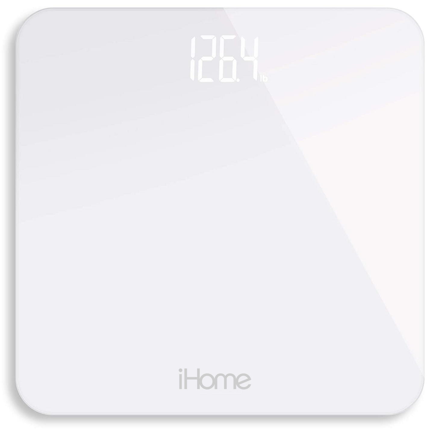 iHome Smart Scale 400 lbs Digital Bathroom Scale for Body Weight BMI Weighing, White, Size: One Size